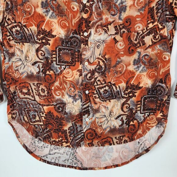 VTG Guess Shirt Mens S Georges Marciano Luxury All Over Print Button Down Resort - Picture 8 of 16